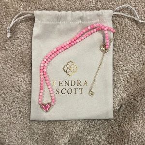 Kendra Scott limited edition beaded necklace in pink heart
